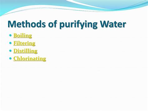 Water purification methods ppt. .  ...