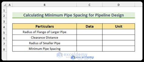 Water supply design excel.  Pipe diameter and pipe spacing will be found. ...