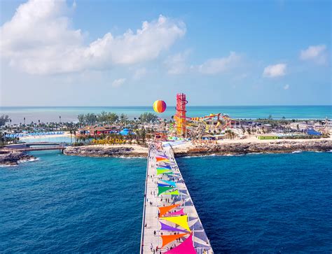 During October, Coco Cay receives an average of 182 mm of rainf
