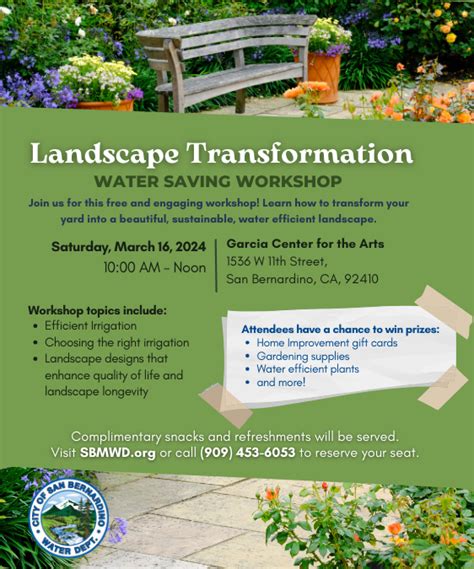 Water-Saving Workshops and Webinars SBMWD, CA