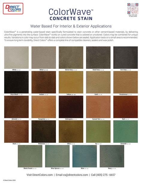 WaterBased Concrete Stain ColorWave™ by Direct Colors