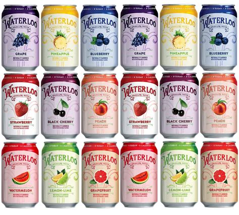 Waterloo flavors. 25 Mar 2022 ... Waterloo Sparkling Water has unveiled two new flavors. The cherry limeade sparkling water has a blend of lime citrus and red cherries with ... 