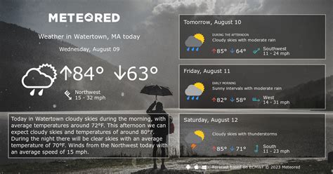 Get the monthly weather forecast for Watertown, MA, including daily high/low, historical averages, to help you plan ahead. . 