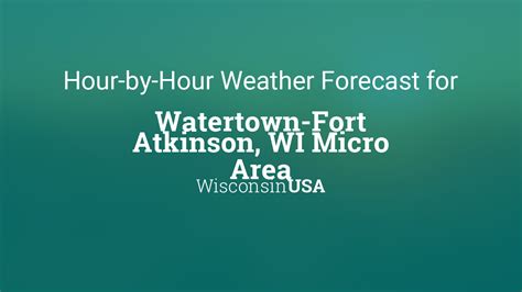 Watertown, WI Weather. 21. Today. Hourly. 10 Day. Radar. Hilary. Weather Alerts-Watertown, WI. Excessive Heat Watch. From Wed 11 am until Thu 8 pm CDT Action Recommended. Attend to information .... 