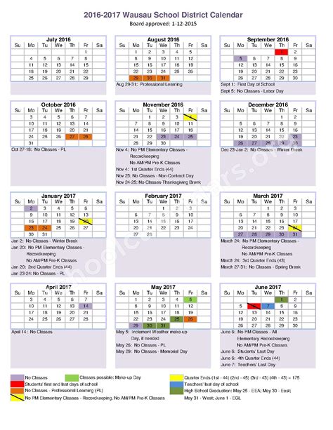 Wausau Calendar