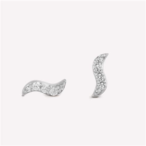 Wave studs sparkle – byBiehl® Danmark