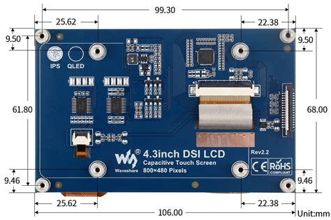 Waveshare 4.3inch dsi lcd.  Support that setup by handling waveshare,dsi2lvds comp...