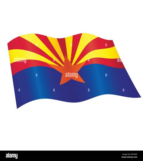 Waving Arizona State Flag Illustrations & Vectors