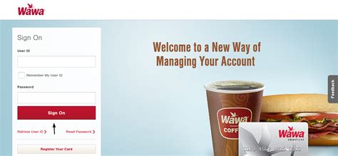 Wawa accountonline. Review the current Citibank Vulgar Language Policy. Make your User ID and Password two distinct entries. Make your User ID and Password different from the Security Word you provided when you applied for your card. Use phrases that combine spaces and words (i.e., "An apple a day"). NOTE: 1 space only between each word or character. 