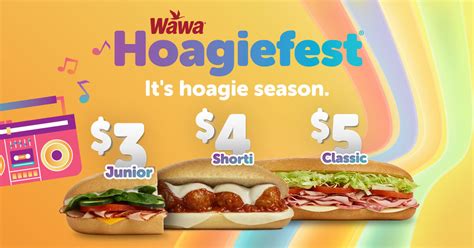 Wawa hoagiefest. Wawa offers a large fresh food selection, including Wawa brands like Built-to-Order® Hoagies which come in four sizes. We are also proud to offer our award-winning Freshly Brewed Coffee (over 195 ... 