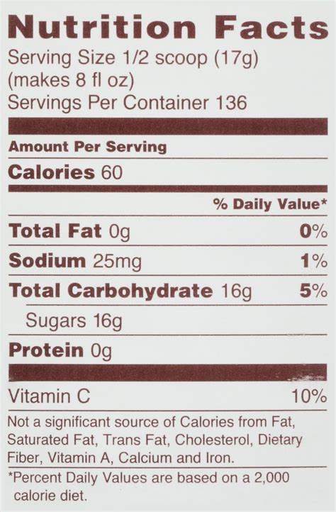 Keep reading to see the full nutrition facts