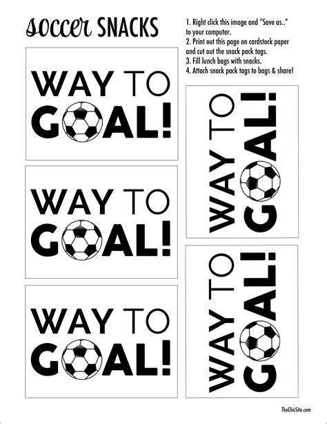Way To Goal Soccer Printable Free