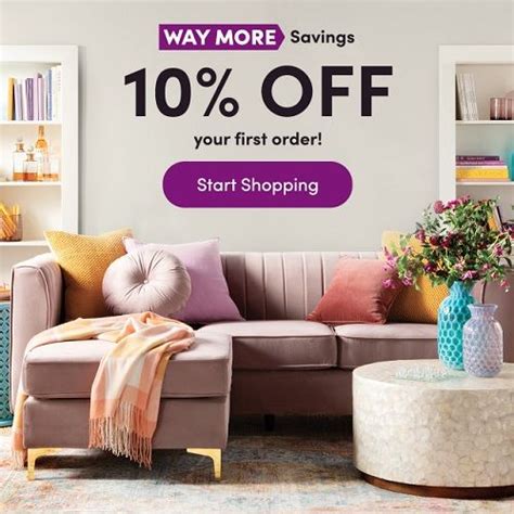 Reveal this wayfair coupon code to receive $50 off on your entire purchase. Works sitewide. Reveal this promo code to get 10% off Your First Order at wayfair.ca. Works sitewide. Get $25 off all orders over $200. Works sitewide. Get 10% off your first order.