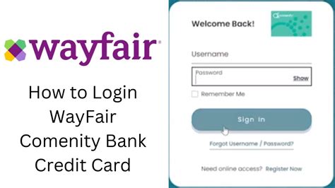 Wayfair credit card login comenity. We have scheduled system maintenance on Account Center and in our Customer Care departments on October 13 and October 14, from 3 a.m. to 7 a.m. Eastern Time each day. During this time, there may be limited functionality on the site and within our Customer Care departments. 