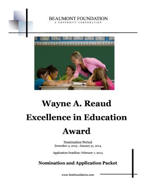 Wayne A. Reaud Excellence in Education Award - bmtfoundation.com