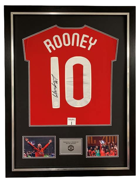 Wayne Rooney Signed Manchester Football Shirt In Framed Picture …