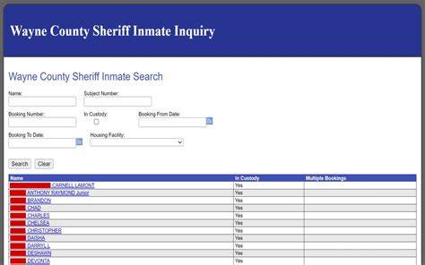 Wayne county jail mugshots. .  Free online inmate lookup tool.  Wayne County Jail Wayn...