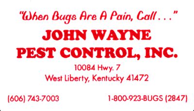 Wayne pest control. Waynes Pest Control Knows How to Eliminate Your Bug Problem. Since 1973, Waynes has accrued decades of pest control expertise. As a reputable and experienced pest control company in Tennessee, Mississippi, and beyond, over 100,000 homeowners trust us to protect their homes, and we’re committed to keeping them safe and happy. 