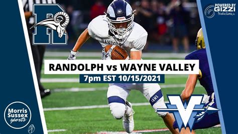 Wayne Valley vs. Randolph | Football LIVE Live Stream Here : https://gofan-networkclubsports.com/hs-football.php The Randolph (NJ) varsity football team.... 