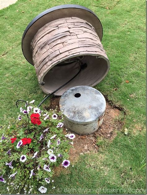 Bog Garden. Garden. Project under construction. Black lava rock conceals 2 wood access covers to septic tank. Jun 26, 2019 - Explore Andrea Young's board "How to hide the Septic Lids...." on Pinterest. See more ideas about septic tank covers, backyard landscaping, septic tank..
