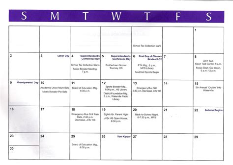 Wccs Calendar