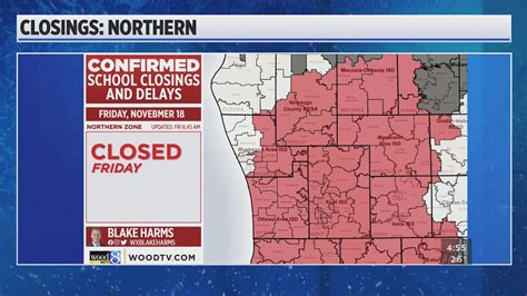 By: NBC 26 Staff. Posted at 5:31 PM, Jan 08, 2024. and last updated 3:31 PM, Jan 08, 2024. Dozens of closings have been announced due to the winter storm. For the most up-to-date list, click here .... 