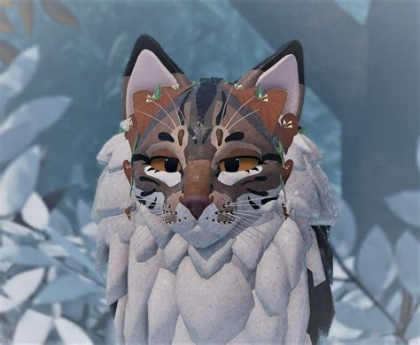 WCUE Cat Generator. Ears: Folded Eyes: Half-Blind Color: Grey (13. row) Muzzle type: Short Ear accessories: Petals Fur: Semi-Long Tail: Plumed Leg accessories: None Color: Cinnamon (red-ish brown) Swirled and white Point Neck: Flowering Vine Collar randomize