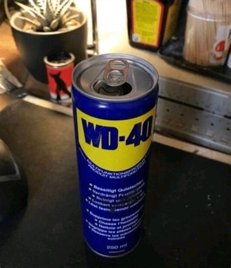 Wd40 drink. This product is very similar to WD40 but is non-flammable, non-toxic, and 100% biodegradable. It can do everything WD40 can do, from loosening stiff locks to cleaning pine sap off your cooking utensils. #2 Petroleum Jelly. #3 Beeswax. #4 Plumber’s Grease. Can I use cooking spray instead of WD-40? 