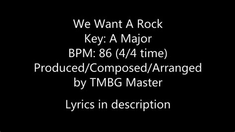 We Want A Rock lyrics comment by chadd_vz on 2007-07-13 …