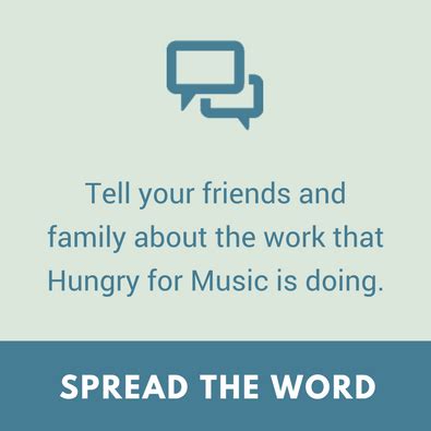 We Welcome Your Support - Hungry for Music