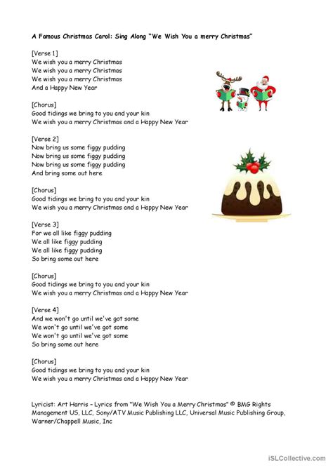 We Wish You ampere Merry Christmas Lyrics Love in Sing