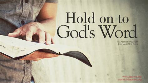 We must hold on to God