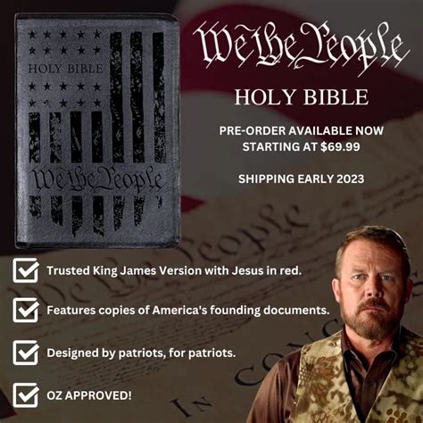 We the people bible. Understanding the importance of bringing the Word to patriots far and wide, Elon Musk is backing the We The People Bible, which is available right now. Musk, who is a major free speech advocate and purchased Twitter to make Twitter free again, is the sole financial backer in the Bible that is geared for patriotic Americans. Seeing how that Musk ... 
