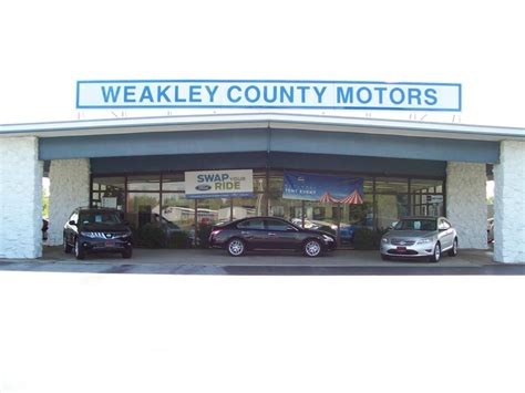 Weakley county motors martin. 841 N Lindell Martin, TN 38237. Visit WEAKLEY FORD NISSAN. View all hours. Contact seller. New (877) 881-4381. Used (877) 882-5012. Service (877) 889-0512. Inventory. New. 2023 Ford Mustang... 