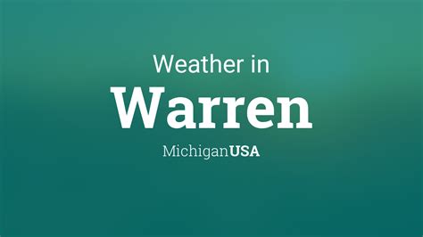 Weather 48089. Know what's coming with AccuWeather's extended daily forecasts for Warren, MI. Up to 90 days of daily highs, lows, and precipitation chances. 
