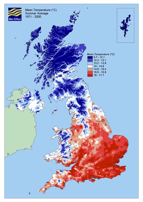 Weather Averages for the United Kingdom - Current Results