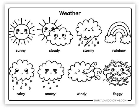 Weather Coloring Shee
