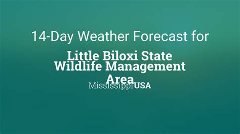 Weather Radar in Little Biloxi State Wildlife Management Area, …