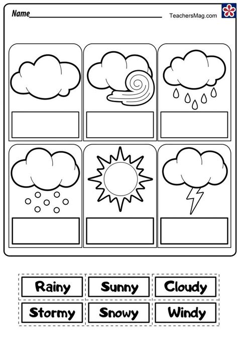 Weather Worksheets for Preschool: Free Printable …