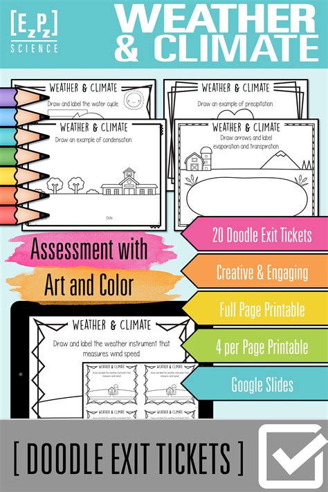 Weather and Climate Exit Tickets Science Exit Slip Warm-Up