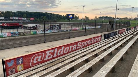 Staff Report April 10, 2022. AUSTIN, Texas — Wet spring weather, paired with the logistics of a new racing surface, has forced officials with Eldora Speedway and Castrol FloRacing Night in America to postpone the 2022 series’ opening event, which was originally slated for this April 12. The $22,022-to-win event at Eldora Speedway will now .... 