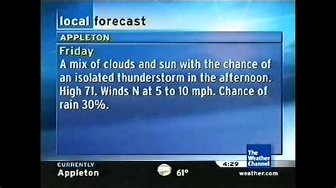 Weather channel appleton wisconsin. Interactive weather map allows you to pan and zoom to get unmatched weather details in your local neighborhood or half a world away from The Weather Channel and Weather.com 