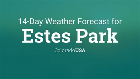 Forecast for the coming week for Town of Estes Park, shown in an hour-by-hour graph.. 