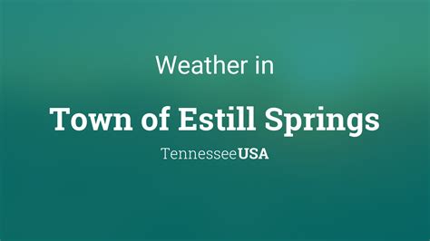 Estill Springs Weather Forecasts. Weather Underground provides local & long-range weather forecasts, weatherreports, maps & tropical weather conditions for the Estill Springs area.
