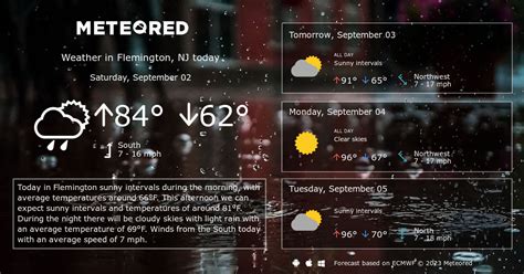 Flemington, NJ temperatures for today from 12:00 AM to