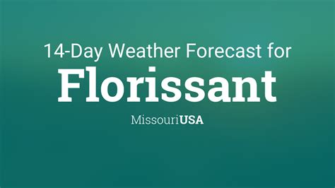 29°. Mon 19. 39°. 26°. Tue 20. 42°. 29°. Want a minute-by-minute forecast for Florissant, MO? MSN Weather tracks it all, from precipitation predictions to severe weather warnings, air quality ...