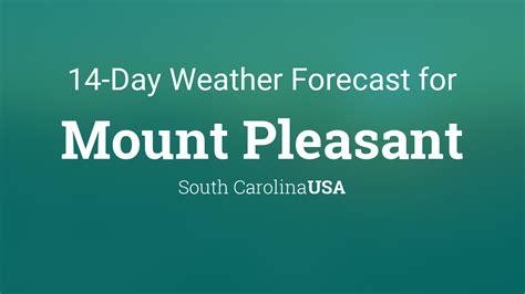 Weather for mt pleasant. Everything you need to know about today's weather in Mount Pleasant, SC. High/Low, Precipitation Chances, Sunrise/Sunset, and today's Temperature History. 