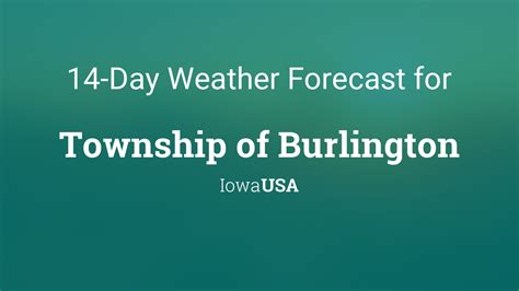 Burlington 15 day weather forecast. Date. Weather. Pre. Max. Min. Sat 9/30. Sunny to partly cloudy and very warm with the temperature tying the record from 1994. 93°F.