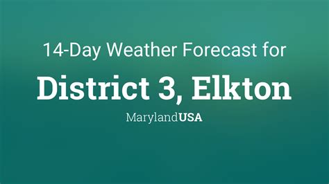 Elkton, MD weekend weather forecast, high temperatur