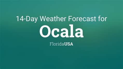 Weather forecast for ocala florida. Ocala FL 29.19°N 82.12°W. Last Update: 1:15 am EDT Apr 19, 2024. Forecast Valid: 1am EDT Apr 19, 2024-6pm EDT Apr 25, 2024 . Forecast Discussion . Additional Resources. Radar & Satellite Image. Hourly Weather Forecast. National Digital Forecast Database. High Temperature. Chance of Precipitation. ACTIVE ALERTS Toggle menu. Warnings … 